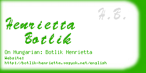 henrietta botlik business card